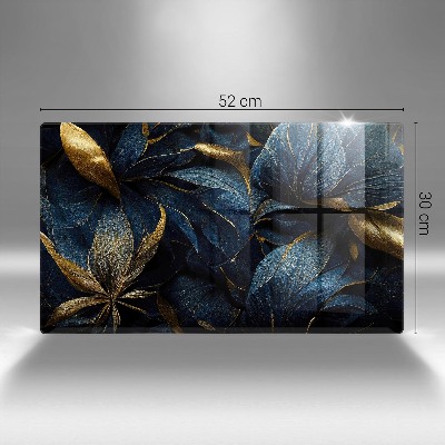 Grafkaars onderzetter Decoratieve bladeren met goud