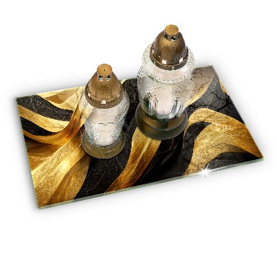 Glasplaat voor grafkaars Elegante abstractie