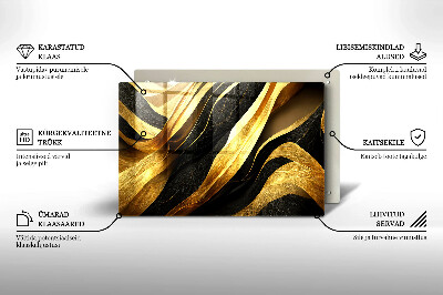 Glasplaat voor grafkaars Elegante abstractie