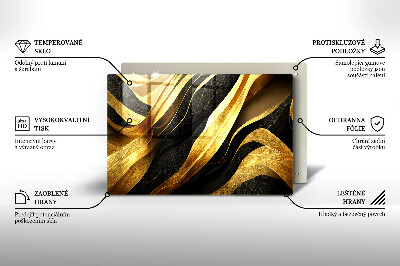 Glasplaat voor grafkaars Elegante abstractie