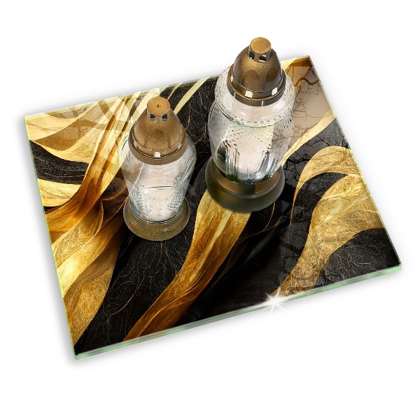 Glasplaat voor grafkaars Elegante abstractie