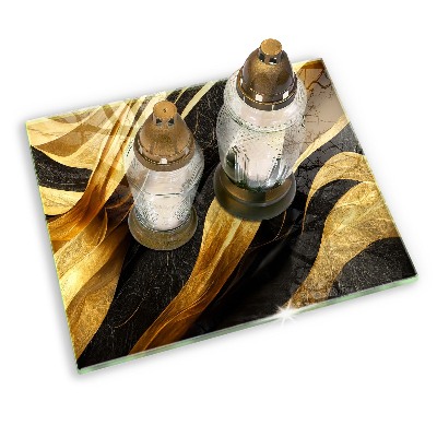 Glasplaat voor grafkaars Elegante abstractie