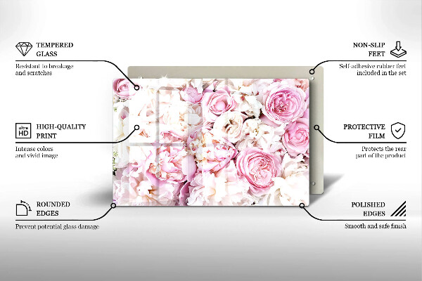 Grafkaars onderzetter Boeket pioenrozen