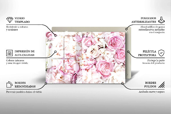 Grafkaars onderzetter Boeket pioenrozen