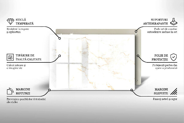 Grafkaars onderzetter Elegante marmeren steen