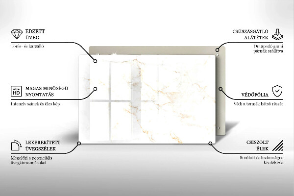 Grafkaars onderzetter Elegante marmeren steen