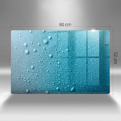 Glasplaat voor grafkaars waterdruppels