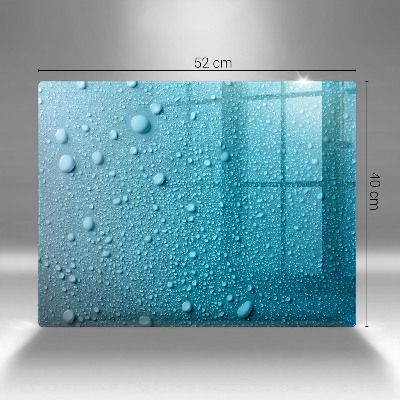 Glasplaat voor grafkaars waterdruppels