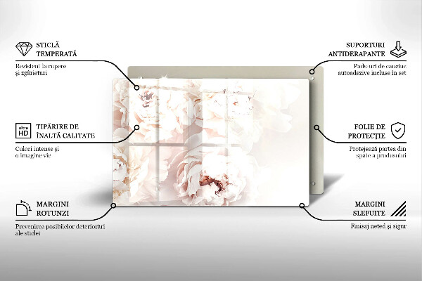 Grafkaars onderzetter Pastelkleurige pioenrozen