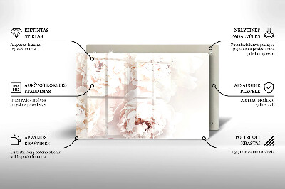 Grafkaars onderzetter Pastelkleurige pioenrozen