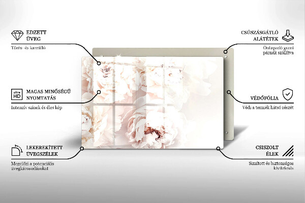 Grafkaars onderzetter Pastelkleurige pioenrozen
