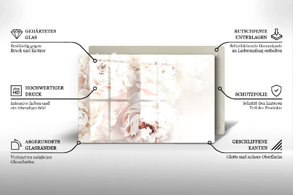 Grafkaars onderzetter Pastelkleurige pioenrozen