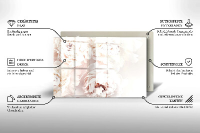 Grafkaars onderzetter Pastelkleurige pioenrozen