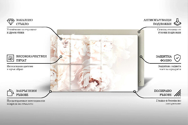 Grafkaars onderzetter Pastelkleurige pioenrozen