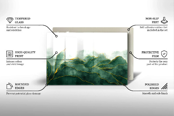 Glasplaat voor grafkaars Abstracte natuur