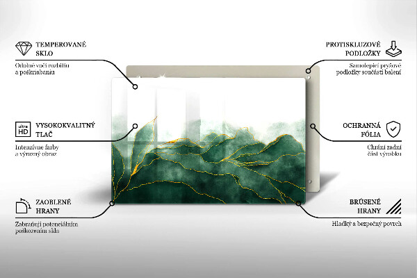 Glasplaat voor grafkaars Abstracte natuur