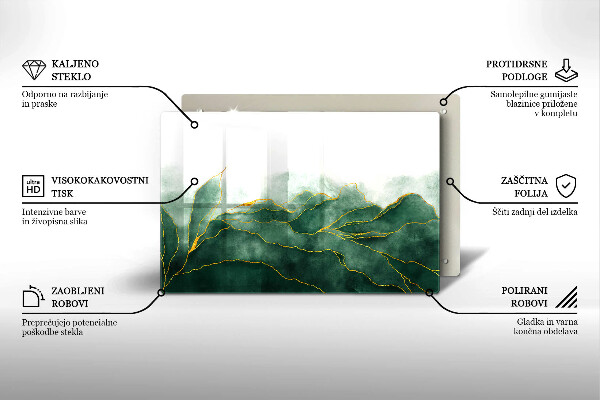 Glasplaat voor grafkaars Abstracte natuur