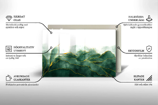Glasplaat voor grafkaars Abstracte natuur