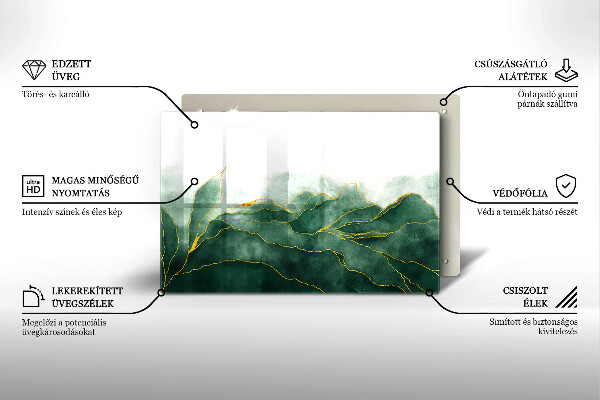 Glasplaat voor grafkaars Abstracte natuur