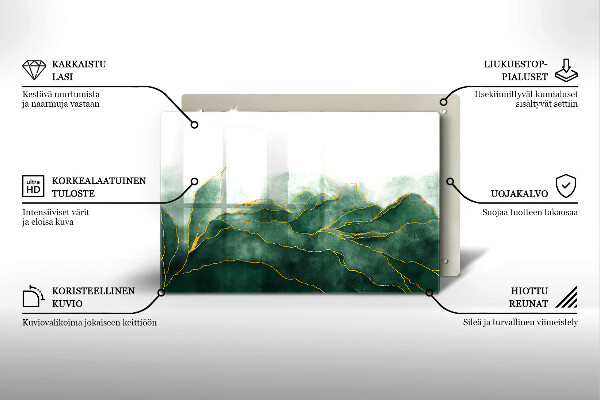 Glasplaat voor grafkaars Abstracte natuur