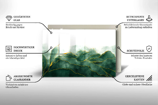 Glasplaat voor grafkaars Abstracte natuur