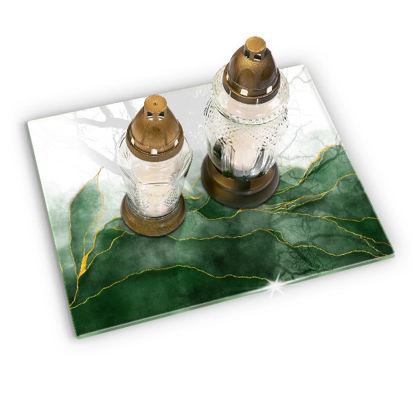 Glasplaat voor grafkaars Abstracte natuur