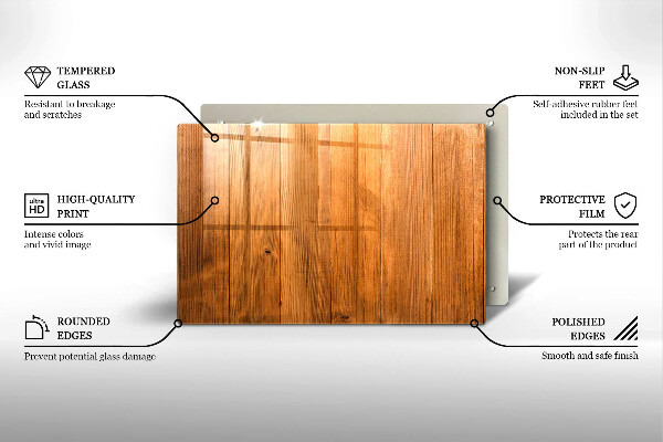Glasplaat voor grafkaars Houten planken