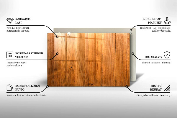 Glasplaat voor grafkaars Houten planken