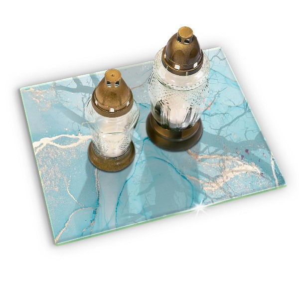 Glasplaat voor grafkaars Abstracte steen