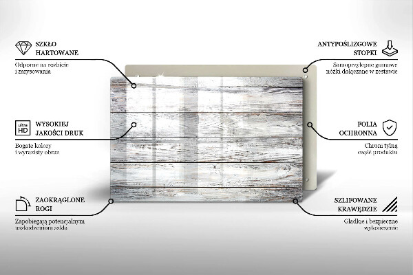 Glasplaat voor grafkaars Lichte houten planken