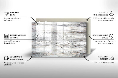 Glasplaat voor grafkaars Lichte houten planken