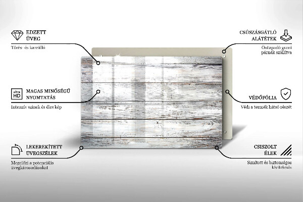 Glasplaat voor grafkaars Lichte houten planken