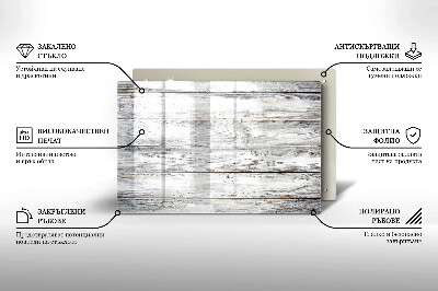 Glasplaat voor grafkaars Lichte houten planken