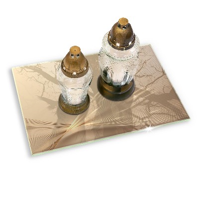 Glasplaat voor grafkaars Moderne abstractie