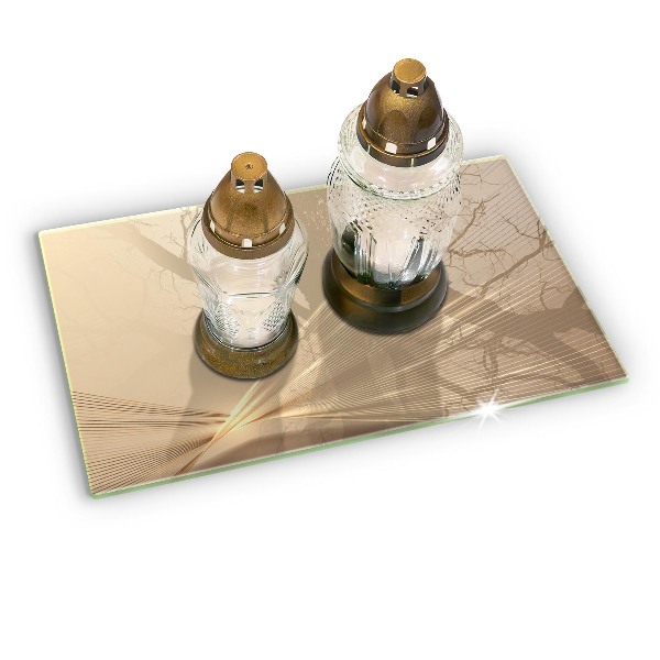 Glasplaat voor grafkaars Moderne abstractie