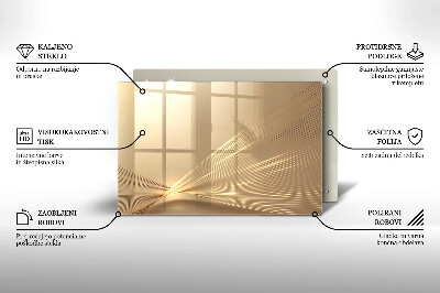 Glasplaat voor grafkaars Moderne abstractie