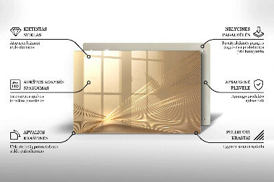 Glasplaat voor grafkaars Moderne abstractie