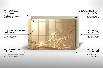 Glasplaat voor grafkaars Moderne abstractie
