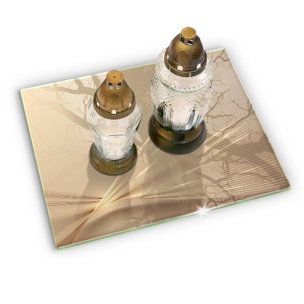 Glasplaat voor grafkaars Moderne abstractie