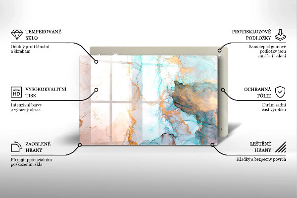 Grafkaars onderzetter Abstract marmer