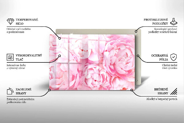 Grafkaars onderzetter Delicate pioenrozen