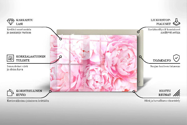 Grafkaars onderzetter Delicate pioenrozen