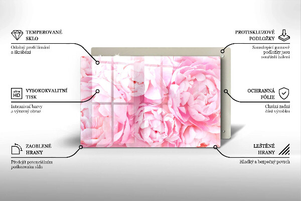 Grafkaars onderzetter Delicate pioenrozen