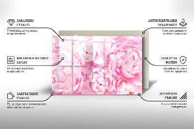 Grafkaars onderzetter Delicate pioenrozen