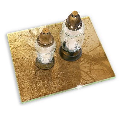 Glasplaat voor grafkaars Gouden textuur achtergrond