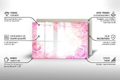 Grafkaars onderzetter Verfijnde rozen op de achtergrond