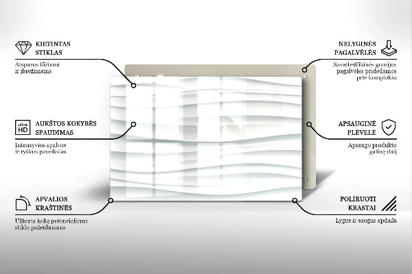 Glasplaat voor grafkaars Moderne structuur