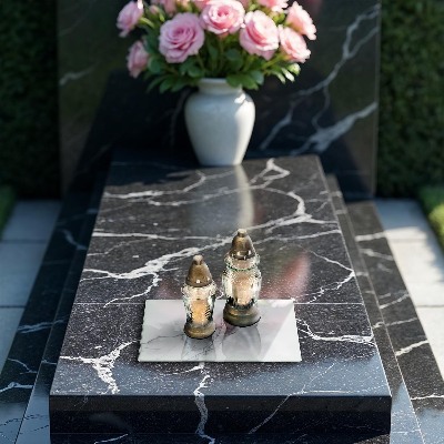 Grafkaars onderzetter Marmeren achtergrond