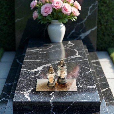 Glasplaat voor grafkaars Zand