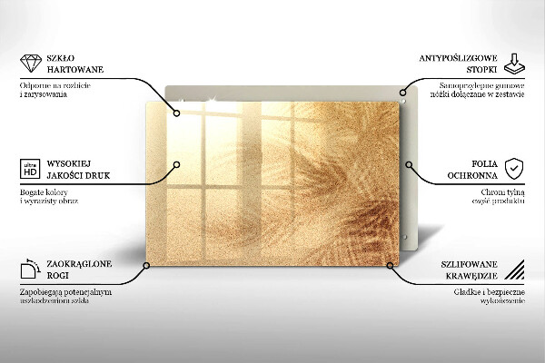 Glasplaat voor grafkaars Zand